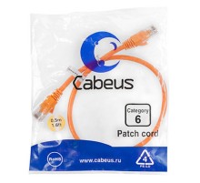 Cabeus PC-UTP-RJ45-Cat.6-0.5m-OR Патч-корд U/UTP, категория 6, 2xRJ45/8p8c, неэкранированный, оранжевый, PVC, 0.5м