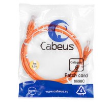 Cabeus PC-UTP-RJ45-Cat.6-1m-OR Патч-корд U/UTP, категория 6, 2xRJ45/8p8c, неэкранированный, оранжевый, PVC, 1м