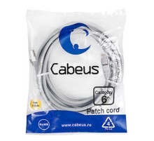 Cabeus PC-FTP-RJ45-Cat.6-5m-LSZH Патч-корд F/UTP, категория 6, 2xRJ45/8p8c, экранированный, серый, LSZH, 5м
