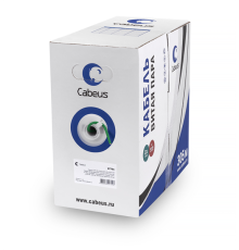 Cabeus UTP-4P-Cat.5e-SOLID-LSZH-GN Кабель витая пара UTP (U/UTP), категория 5e, 4 пары (24 AWG), одножильный, зеленый, LSZH, нг(А)-HF (305 м)