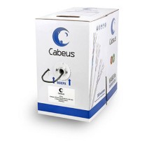 Cabeus UTP-4P-Cat.5e-SOLID-LSZH-BK Кабель витая пара UTP (U/UTP), категория 5e, 4 пары (24 AWG), одножильный, черный, LSZH, нг(А)-HF, (305 м), системная гарантия 25 лет.