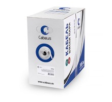 Cabeus UTP-4P-Cat.5e-SOLID-WH Кабель витая пара UTP (U/UTP), категория 5e, 4 пары (24 AWG), одножильный, PVC нг(А)-LS, белый (305 м)