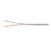 Cabeus UTP-2P-Cat.5e-SOLID-GY Кабель витая пара UTP (U/UTP), категория 5e, 2 пары (24 AWG) , одножильный, PVC нг(А)-LS, серый (305 м)