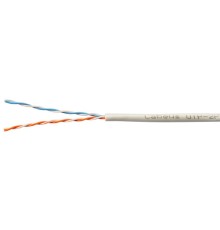 Cabeus UTP-2P-Cat.5e-SOLID-GY-LIGHT-100 Кабель витая пара UTP (U/UTP), категория 5e, 2 пары 0,48 мм (24 AWG), одножильный, PVC нг(А)-LS, серый (100 м)