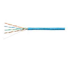 Cabeus UTP-4P-Cat.5e-SOLID-BL-100 Кабель витая пара UTP (U/UTP), категория 5e, 4 пары (24 AWG), одножильный, PVC нг(А)-LS, синий (100 м)