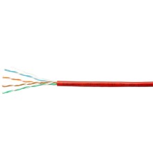 Cabeus UTP-4P-Cat.5e-SOLID-RD Кабель витая пара UTP (U/UTP), категория 5e, 4 пары, 24 AWG, одножильный, PVC нг(А)-LS, красный