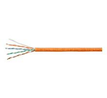 Cabeus UTP-4P-Cat.5e-SOLID-LSZH-100 Кабель витая пара UTP (U/UTP), категория 5e, 4 пары (24 AWG), одножильный, оранжевый, LSZH, нг(А)-HF, (100 м)