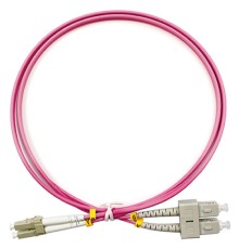 Cabeus FOP-50-OM4-LC-SC-1,5m Шнур оптический duplex LC-SC 50/125 mm OM4 1,5м LSZH