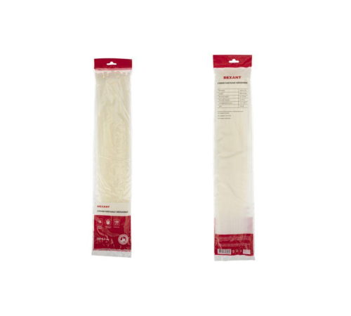Rexant (07-0500) Хомут nylon 5.0 х 500 мм 100 шт белый Rexant (07-0500) Хомут nylon 5.0 х 500 мм 100 шт белый