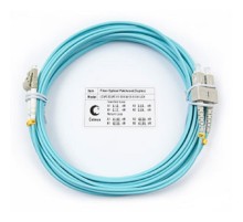 Cabeus FOP-50-LC-SC-5m Шнур оптический duplex LC-SC 50/125 mm OM3 5м LSZH
