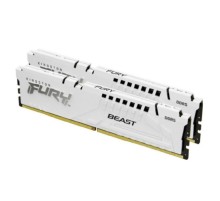 Модуль памяти Kingston 32GB (2x16GB) DDR5 6000MT/s CL36 FURY Beast White EXPO Non-ECC Unbuffered DIMM (Kit of 2) 1RX8 36-44-44 1.35V 288-pin 16Gbit