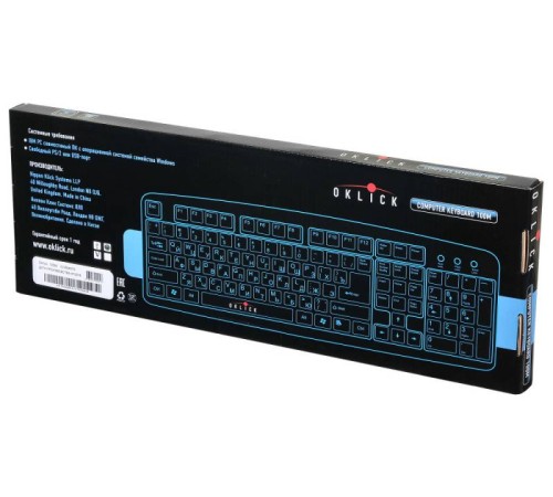 Клавиатура Оклик 100M черный USB Клавиатура Оклик 100M черный USB