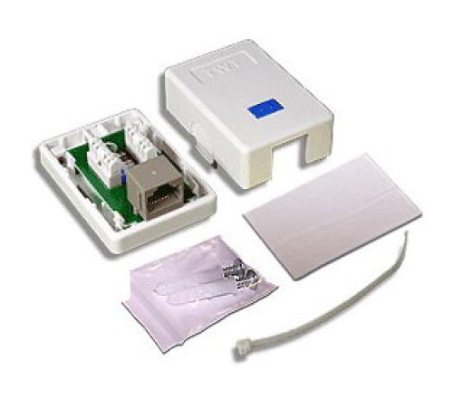 Розетка Lanmaster TWT-SM1-45-WHRJ45 кат.5E бел. (упак.:1шт)