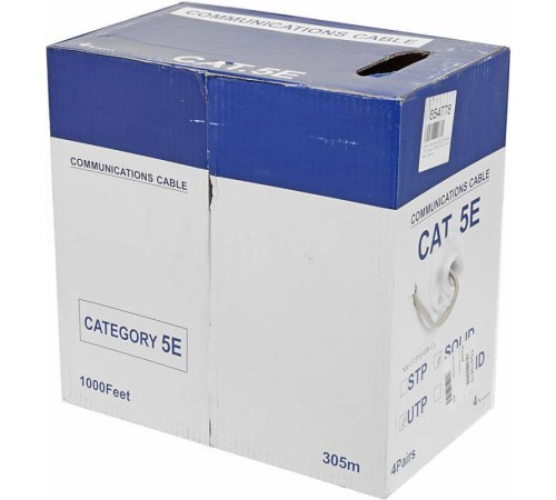 Кабель информационный Lanmaster NM-UTP5E4PR-CU кат.5е U/UTP не экранированный 4X2X25AWG PVC внутренний 305м серый