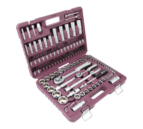 Thorvik TS108 Набор инструмента универсальный 1/4", 1/2"DR, 108 предметов