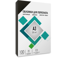 Обложки А3 "кожа" черные 100 шт. Гелеос Обложки для переплета А3 "кожа" черные 100 шт, ГЕЛЕОС [CCA3B]