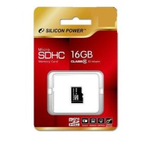 Флеш карта microSDHC 16Gb Class10 Silicon Power SP016GBSTH010V10 w/o adapter