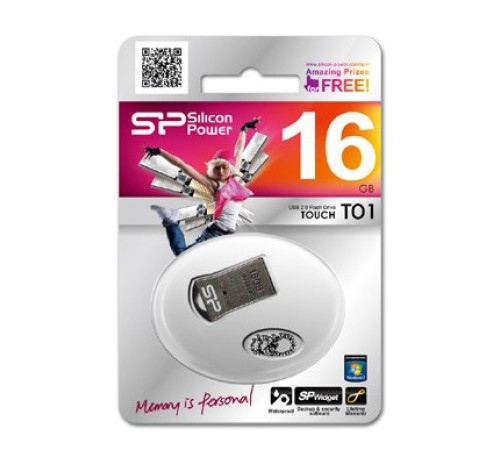 Silicon Power USB Drive 16Gb Touch T01 SP016GBUF2T01V1K {USB2.0, Black}