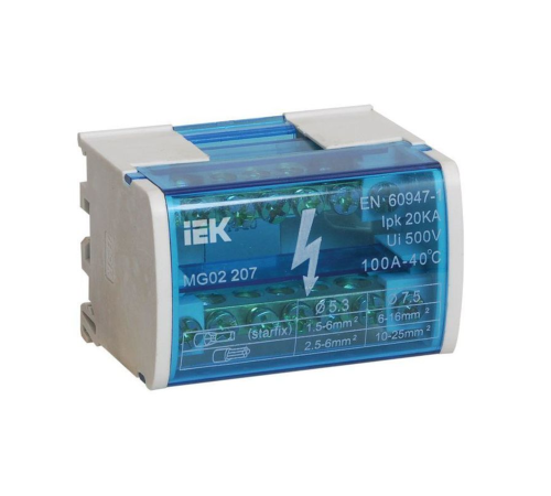 Iek YND10-2-07-100 Шины на DIN-рейку в корпусе (кросс-модуль) ШНК 2х7 L+PEN ИЭК Iek YND10-2-07-100 Шины на DIN-рейку в корпусе (кросс-модуль) ШНК 2х7 L+PEN ИЭК