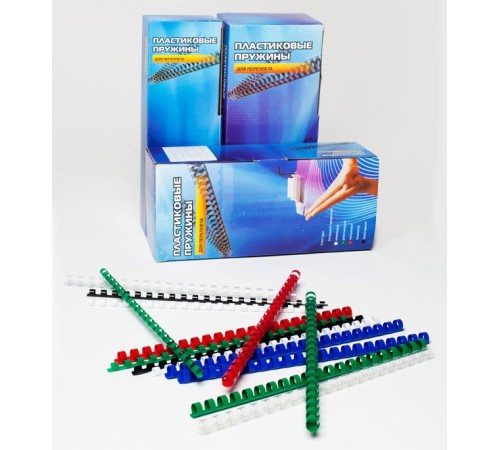 Пружины для переплета пластиковые Office Kit d=14мм 91-110лист A4 черный (100шт) BP2040