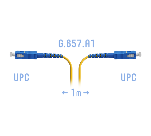 Патчкорд оптический SC/UPC SM G.657.A1 1 метр, 2мм
