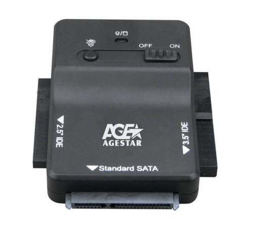 Адаптер-переходник для HDD AgeStar 3FBCP1 IDE SATA пластик черный 2.5" 3.5" Адаптер-переходник для HDD AgeStar 3FBCP1 IDE SATA пластик черный 2.5" 3.5"