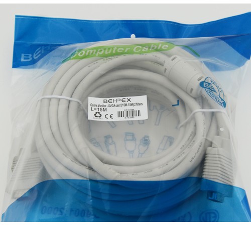 Кабель CABLE15 DB15 (m) DB15 (m) 15м феррит.кольца серый