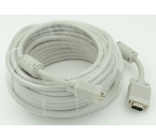 Кабель CABLE30 DB15 (m) DB15 (m) 30м феррит.кольца белый Кабель CABLE30 DB15 (m) DB15 (m) 30м феррит.кольца белый