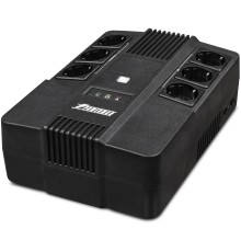 ИБП POWERMAN Brick 800, линейно-интерактивный, 800ВА, 480Вт,   3 евророзетки с резервным питанием, 3 евророзетки с фильтрацией, защита RJ45/RJ11, батарея 12В 9Ач 1 шт.,  293мм х 202мм х 93мм, 5.2 кг. Powerman Brick 800