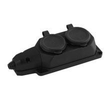 Эра Б0044544 K-2e-B-IP44 Колодка каучуковая с/з 2гн 16A IP44 черная