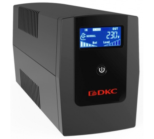 Линейно-интерактивный ИБП ДКС серии Info LCD, 1500 ВА/900 Вт, 1/1, 3xSchuko, USB + RJ45, LCD, 2x8Aч DKC INFOLCD1500S