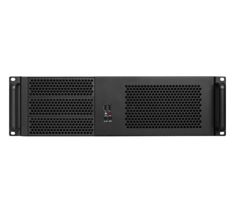 Exegate EX264270RUS Серверный корпус Exegate Pro 3U390-08 <RM 19",  высота 3U, глубина 390, без БП, USB>