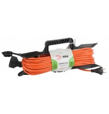 Удлинитель силовой Эра UFx-1-2x1.0-30m-IP44 (Б0043041) 2x1.0кв.мм 1розет. 30м ПВС 10A пласт.рамка оранжевый