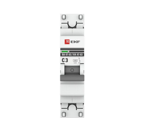 EKF mcb4763-1-03C-pro Автоматический выключатель 1P 3А (C) 4,5kA ВА 47-63 EKF PROxima EKF mcb4763-1-03C-pro Автоматический выключатель 1P 3А (C) 4,5kA ВА 47-63 EKF PROxima