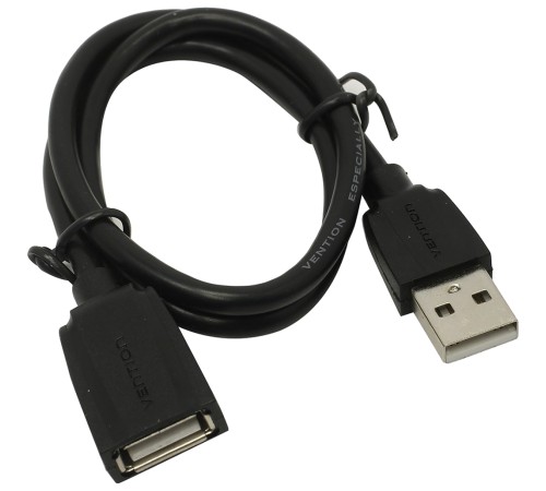 Кабель-удлинитель Vention USB 2.0 AM/AF - 0,5м Black Edition Кабель-удлинитель Vention USB 2.0 AM/AF - 0.5 м (VAS-A44-B050)