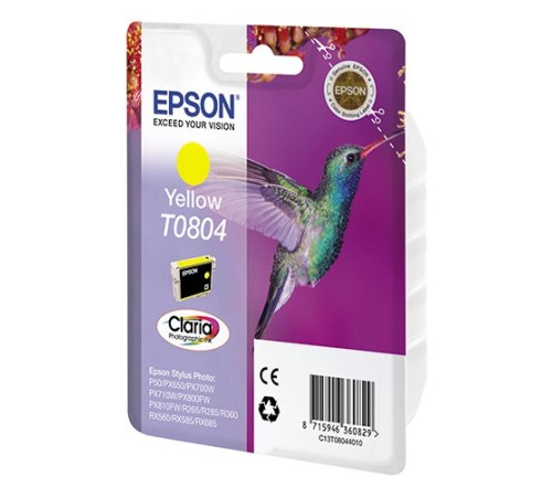 Картридж струйный Epson T0804 C13T08044011 желтый (620стр.) (7.4мл) для Epson P50/PX660