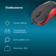 Oklick 115S for Notebooks Black/Red Optical 1000DPI USB [711637]