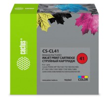 Картридж струйный Cactus CS-CL41 голубой/пурпурный/желтый (18мл) для Canon Pixma MP150/MP160/MP170/MP180/MP210/MP220/MP450/MP460/MP470/iP1200/iP1300/iP1600/iP1700/iP1800/iP190