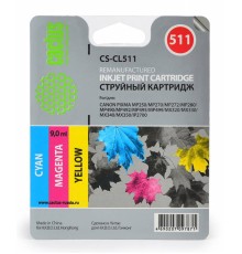 Картридж струйный Cactus CS-CL511 многоцветный (9мл) для Canon MP240/MP250/MP260/MP270/MP480/MP490