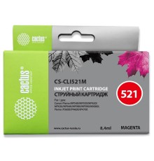 Картридж струйный Cactus CS-CLI521M пурпурный (8.4мл) для Canon Pixma MP540/MP550/MP620/MP630/MP640/MP980/MP990/MX860/iP3600/iP4600/iP4700