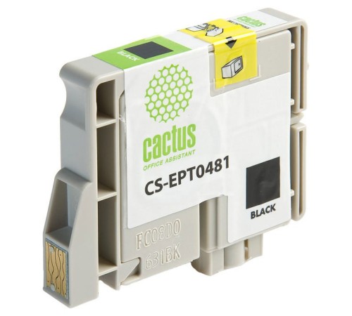 Картридж струйный Cactus CS-EPT0481 черный (16мл) для Epson Stylus Photo R200/R220/R300/R320/R340/RX500/RX600/RX620/RX640