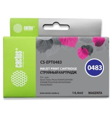 Картридж струйный Cactus CS-EPT0483 пурпурный (14.4мл) для Epson Stylus Photo R200/R220/R300/R320/R340/RX500/RX600/RX620/RX640