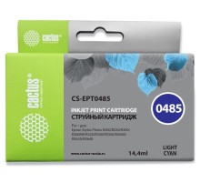 Картридж струйный Cactus CS-EPT0485 светло-голубой (14.4мл) для Epson Stylus Photo R200/R220/R300/R320/R340/RX500/RX600/RX620/RX640