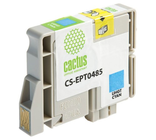 Картридж струйный Cactus CS-EPT0485 светло-голубой (14.4мл) для Epson Stylus Photo R200/R220/R300/R320/R340/RX500/RX600/RX620/RX640