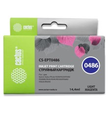 Картридж струйный Cactus CS-EPT0486 светло-пурпурный (14.4мл) для Epson Stylus Photo R200/R220/R300/R320/R340/RX500/RX600/RX620/RX640
