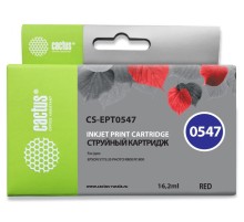 Картридж струйный Cactus CS-EPT0547 красный (16.2мл) для Epson Stylus Photo R800/R1800