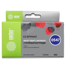 Картридж струйный Cactus CS-EPT0547 красный (16.2мл) для Epson Stylus Photo R800/R1800
