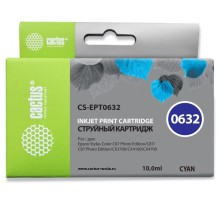 Картридж струйный Cactus CS-EPT0632 голубой (10мл) для Epson Stylus C67/C87/CX3700/CX4100/CX4700