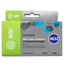 Картридж струйный Cactus CS-EPT0632 голубой (10мл) для Epson Stylus C67/C87/CX3700/CX4100/CX4700