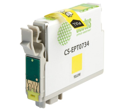 Картридж струйный Cactus CS-EPT0734 желтый (11.4мл) для Epson Stylus С79/C110/СХ3900/CX4900/CX5900/CX7300/CX8300/CX9300